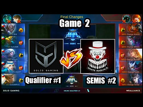 Game2 Solid Gaming VS WRS Alliance MPL-PH S2 (Qualifier 1 Semifinals 2) Best of 3