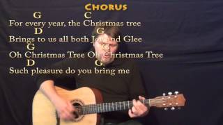 O Christmas Tree (Christmas) Strum Guitar Cover Lesson in G with Chords/Lyrics