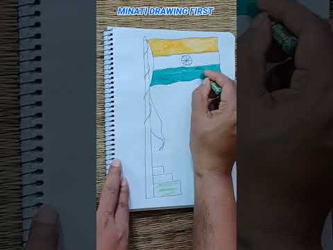 75th Anniversary of Indian  Independence..Har Ghar Tiranga..Indian Flag Drawing ..art: Subhendu Das