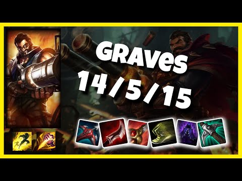 EU Challenger Graves JUNGLE (14/5/15) vs LILLIA Gameplay Replay - Patch 10.20