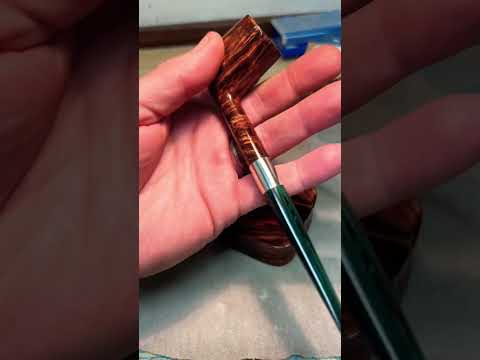 Handmade Bing's favorite pipe and briar pipe rest. #woodworking #pipemaking #bingsfavorite