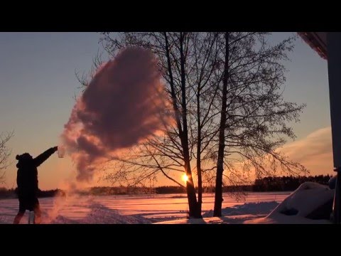 Snökanon i Furuvik i Shorts -27grader