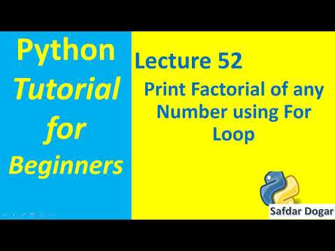 Learn Python Program to Find Factorial of Any Number using For Loop ...