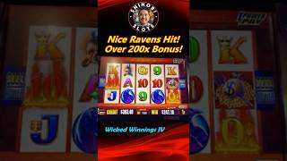 Ravens and Money Bags! 200x BIG WIN in Wicked WInnings IV! #shorts #shortfeed #liveslots
