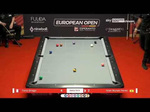 Beautiful Shot Tony Drago Vs Ivan Nunez Perez | European Open Pool Championship