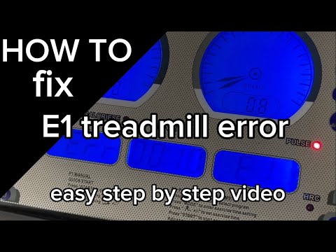 How to fix E1 error on a treadmill. Also known as Error 01 or LS1 low speed error