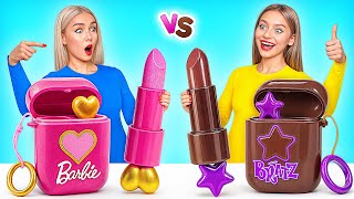 Real Food vs Chocolate Food Challenge with Wednesday Addams | Crazy Challenge by Bubba DO