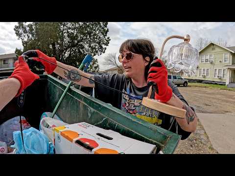 Dumpster Diving is Always an Adventure - First Rooster Sighting!