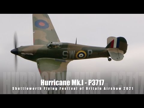 Battle of Britain veteran Hurricane P3717 -  Shuttleworth Flying Festival of Britain Airshow 2021