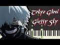 [Old Version] Tokyo Ghoul - Glassy Sky | Synthesia Piano Tutorial