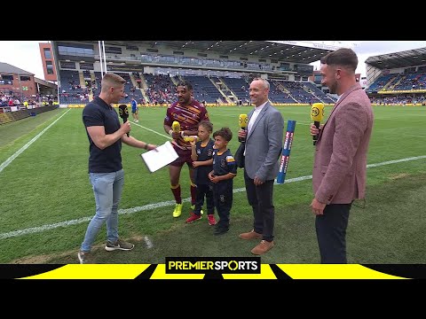 Batley Bulldogs' Jonny Campbell reacts to scoring four tries against Dewsbury in Summer Bash