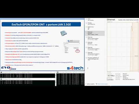 [PL/ENG] Over 2Gbps 2.5GE LAN port EvoTech GPON EPON ONT SFU HGU router mode troughput test ZTE OLT