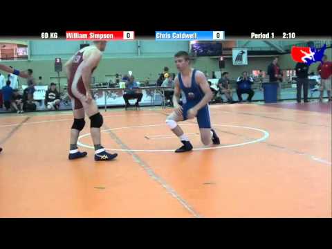 William Simpson vs. Chris Caldwell at 2013 ASICS University Nationals - GR
