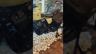 Yezdi Scrambler in the Outlaw Olive Colour at Jawa Showroom | Ride it But Not as Saint