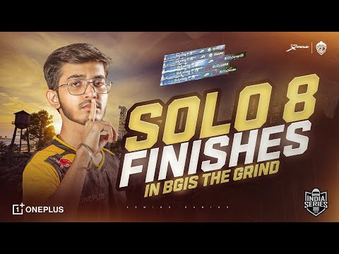SOLO 8 FINISHES IN BGIS THE GRIND ❤️‍🔥| ADMINO GAMING |