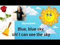 blue blue sky rhyme/english poem