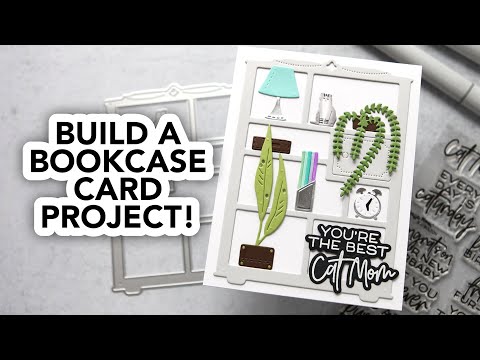 How fun is this bookcase die? Cut it out and fill it up!