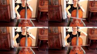 Vivaldi - Spring from the Four Seasons x4 cello parts (slow version)