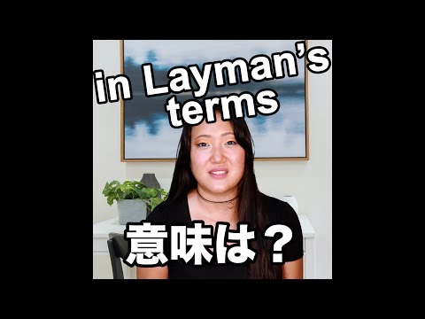 【In Layman&rsquo;s terms 意味は？】「動画で観る！聴く！英語辞書動画」