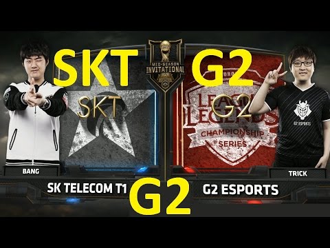 SKT vs G2 Game 2 Highlights MSI 2017 Final Knockout Stage