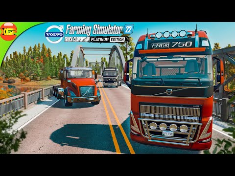 Comparison of All Volvo Trucks in Platinum Expansion w/ Steering Wheel | Farming Simulator 22