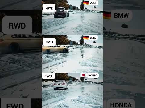 BMW vs Audi vs Honda — Wet Road ABS Battle: AWD vs RWD vs FWD!