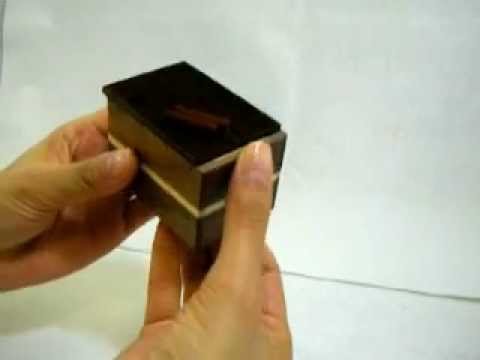 Japanese Puzzle Box/the solution of Karakuri Secret Box/ Krakuri Chocolate Cake /Trad Japan