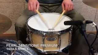 Video thumbnail for 14x6.5 Pearl Sensitone Premium Maple Snare by AMAZONA Music Mag