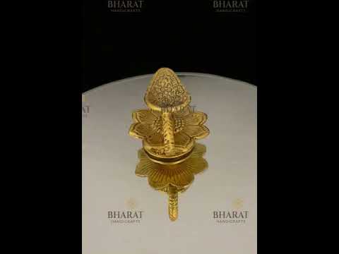 Gold Plated Flower Diya