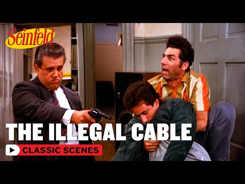 Jerry Gets Gunned Down Over Illegal Cable | The Baby Shower | Seinfeld