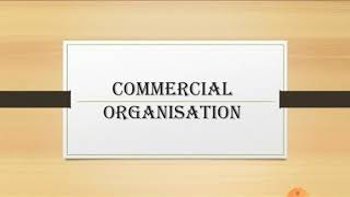 types of commercial organisations (I)