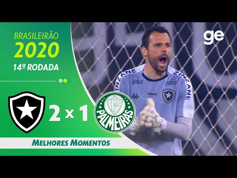 BOTAFOGO 2 X 1 PALMEIRAS | MELHORES MOMENTOS | 14ª RODADA BRASILEIRÃO 2020 | ge.globo