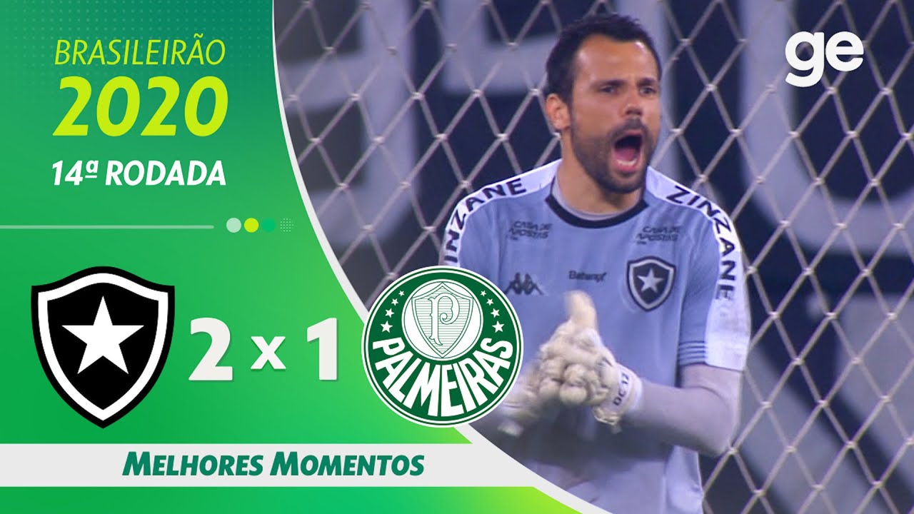VÍDEO: gols, defesa de pênalti e melhores momentos de Botafogo 2 x 1 Palmeiras