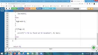 Binary Search program in C