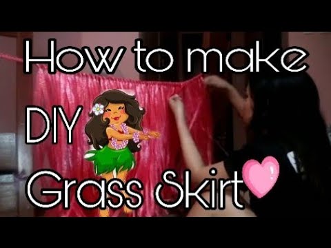 How to make a DIY Grass Skirt #GrassSkirt | #Hawaiiancostumes