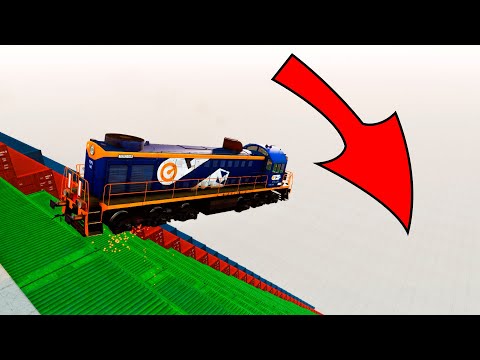 TRAINS vs STAIRS | BeamNG Drive