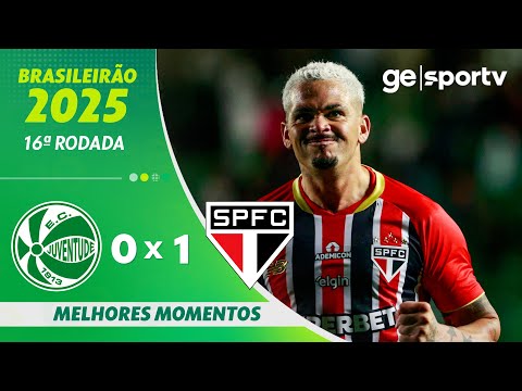 Gols e lances de Juventude-RS x São Paulo