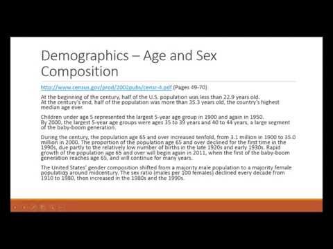 マーケットセンシング。  人口動態の影響 (Market Sensing:  Demographic Influences)