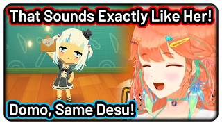 Kiara Is Surprised by How Accurate Mii Gura’s "Domo, Same Desu" Is【Hololive EN】