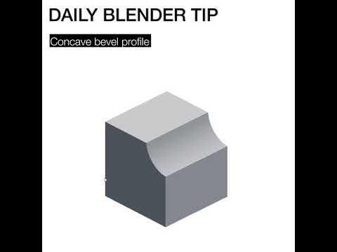 Daily Blender Tip #15 - Concave Bevel Profile