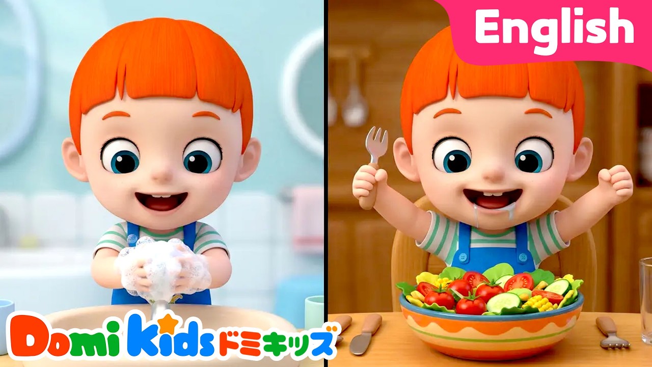 🪥よい習慣英語キッズソング集 | 英語童謡 | 子供の歌｜童謡｜アニメ｜動画｜ドミキッズ｜Domi Kids