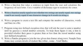 Download the video "IV SEM BCA Python Ex A5 - Check whether the strings are nearly equal"