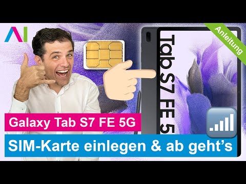 Samsung Galaxy Tab S7 FE 5G - SIM-Karte einlegen • 🂠 • 💻 • 📡 • Anleitung | Tutorial