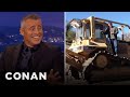 MATT LEBLANCs Ranch Has A Bulldozer - CONAN on.