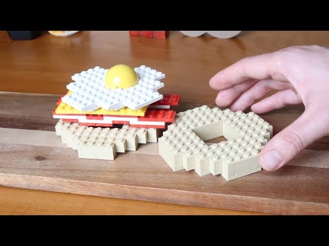 How to Make LEGO BREAKFAST BAGEL  | LEGO SANDWICH In Real Life | STOP MOTION Cooking & Food IRL ASMR