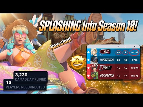 SPLASHING Into Season 18! 🤩 - Mercy Gameplay & Commentary - Overwatch 2 (Season 18)