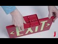 How to install photoluminescent exit signs - conduit PF100