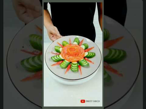 Food presentation #foodstyling #fruitcarving #vegetableart