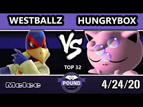 Pound Online 2020 Melee Top 32 - Hungrybox (Jigglypuff) Vs. Westballz (Falco) SSBM Singles