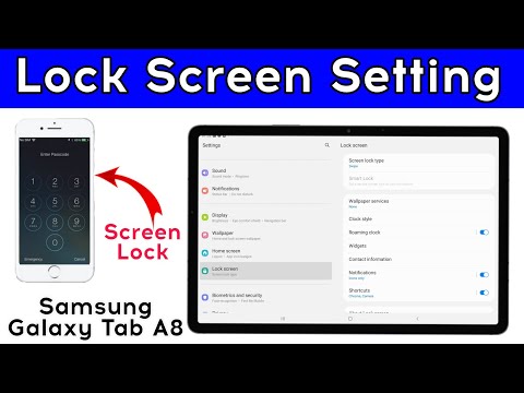 Samsung Galaxy Tab A8 (2023) How to Add Lock Screen A Samsung Tab - Add Screen Lock Type Setting